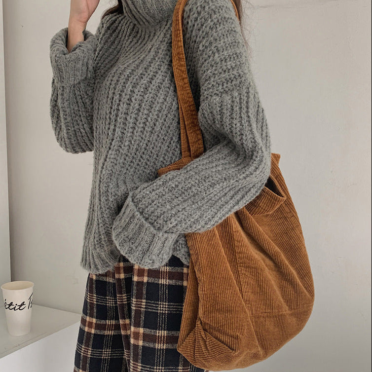 コーデュロイショルダーバッグ