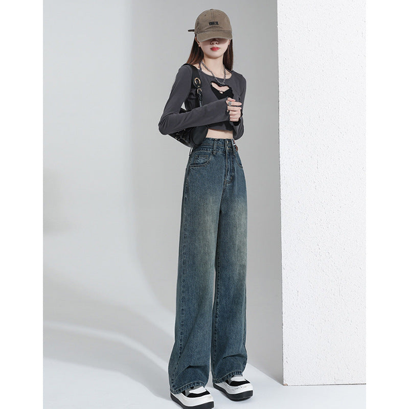 ハイウエストルーズフィットジーンズ