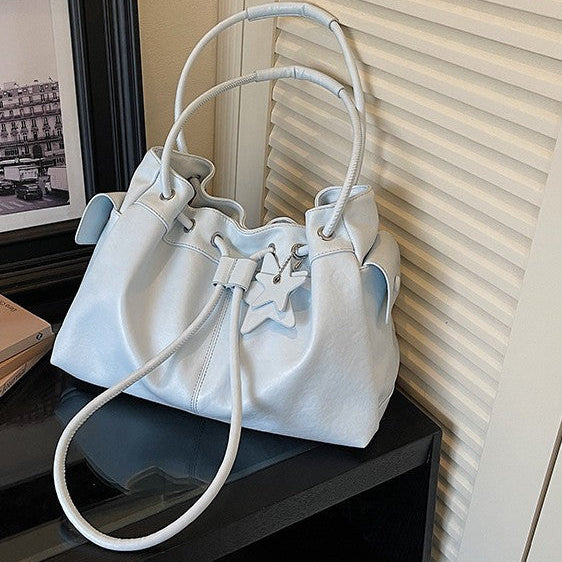 レトロ巾着トートバッグ