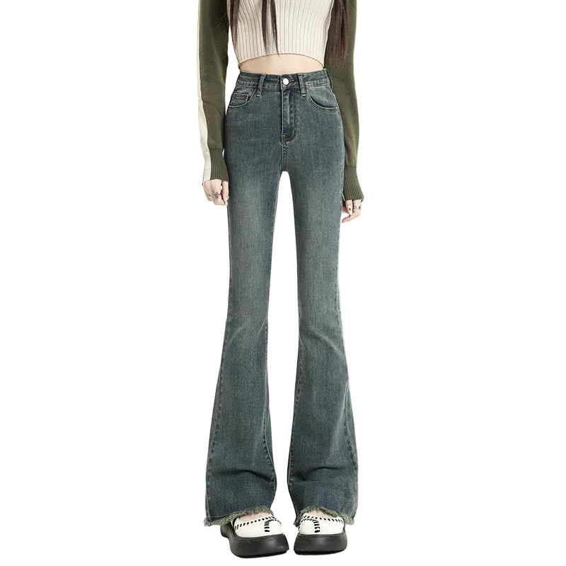 ハイウエストフレアジーンズ