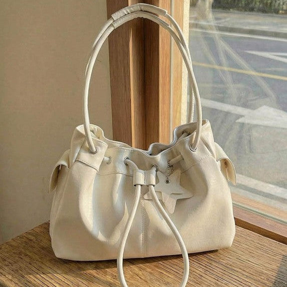 レトロ巾着トートバッグ